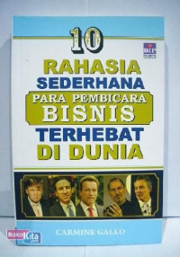 Image of Sepuluh rahasia sederhana para pembicara bisnis terhebat di dunia