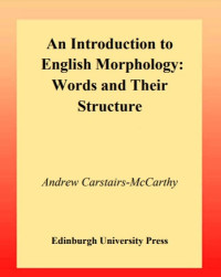Image of An introduction to English morphology: words and their structure